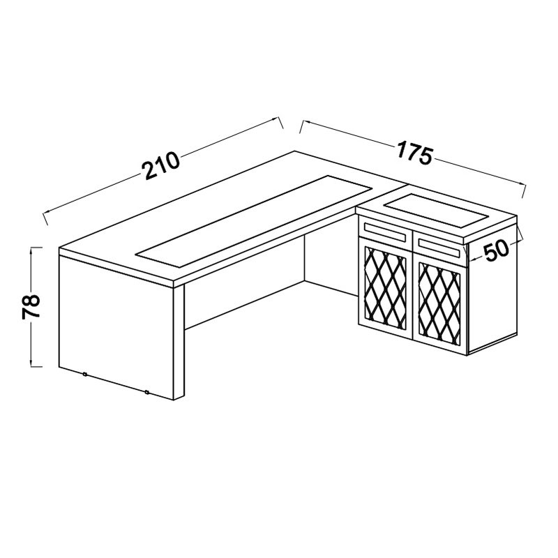 میز مدیریت سینما چوب مدل پاچیرا  - Thumbnail 1